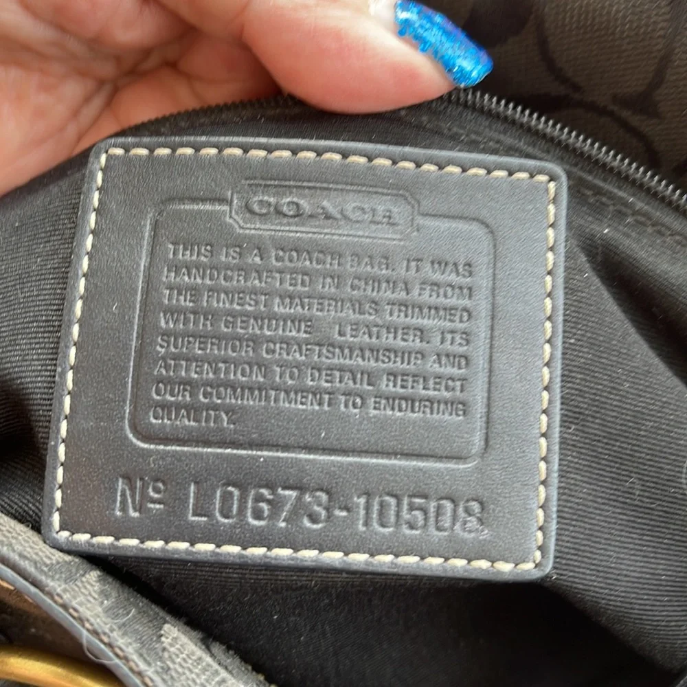 Coach CC HAMPTON Black Vintage Satchel with Brass & Belt Detail 2006 - Picture 5 of 8